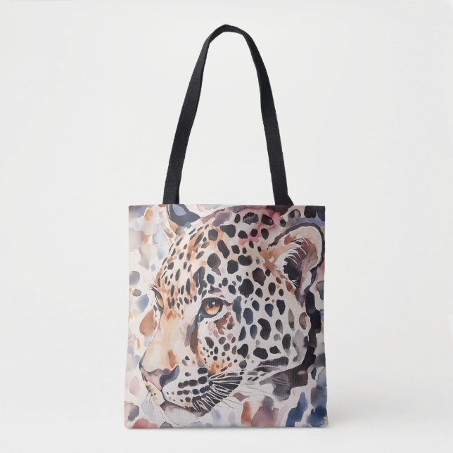 Sac fourre-tout à épaule Pastel Leopard (Devant)