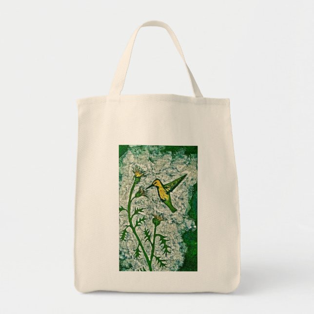 Sac fourre-tout à épicerie avec le colibri (Devant)