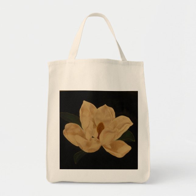 Sac fourre-tout à épicerie de magnolia (Devant)