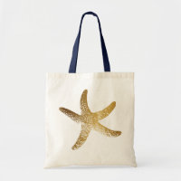 Sac fourre-tout à étoiles de mer d'or