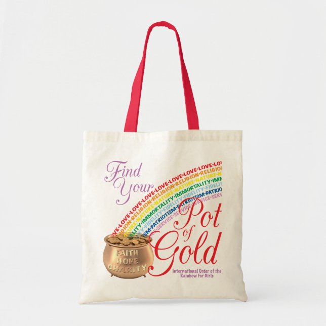 Sac fourre-tout à filles d'arc-en-ciel (Devant)