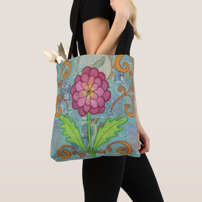 Sac fourre-tout à fleurs (De près)