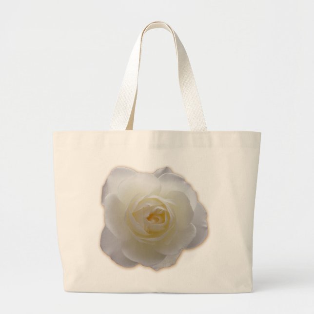 Sac fourre-tout à fleurs blanches Sacs fourre-tout (Devant)