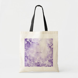 Sac fourre-tout à fleurs blanches violettes