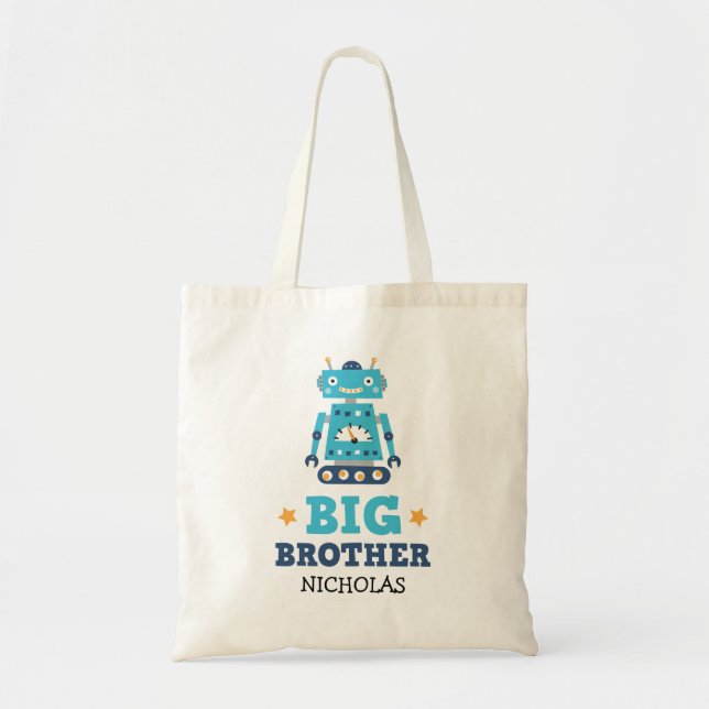 Sac fourre-tout à frère avec le rétro robot (Devant)