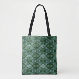 Sac fourre-tout à galaxie de vert de fleur de