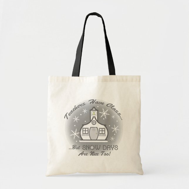 Sac fourre-tout à hiver de jour de neige de (Devant)
