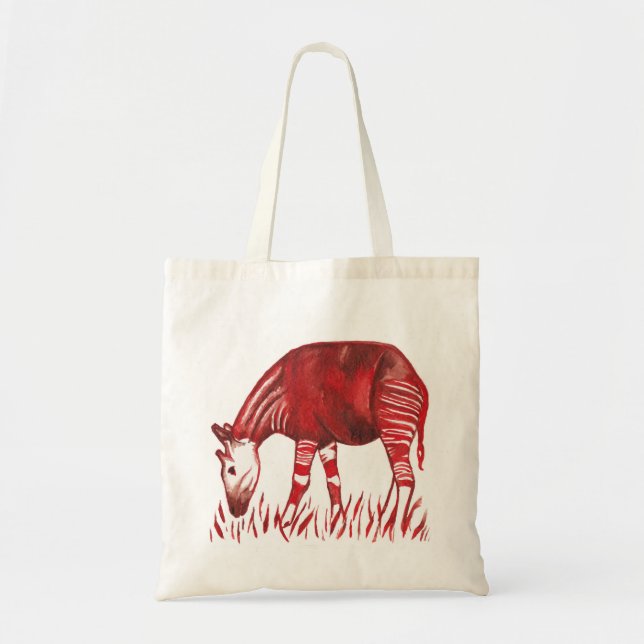 Sac fourre-tout à illustration d'okapi (Devant)