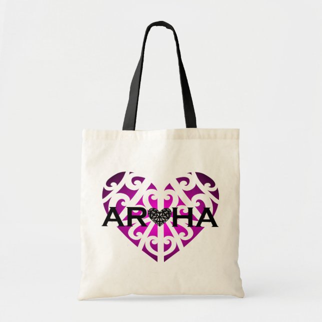 Sac fourre-tout à impression de "Aroha" (Devant)