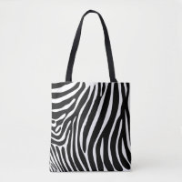Sac fourre-tout à impression de zèbre