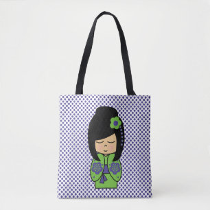 Sac fourre-tout à impression totale Kokeshi Doll G