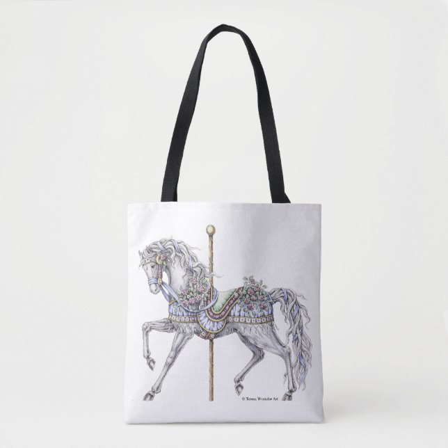 Sac fourre-tout à l'encre à dessin de cheval de (Devant)