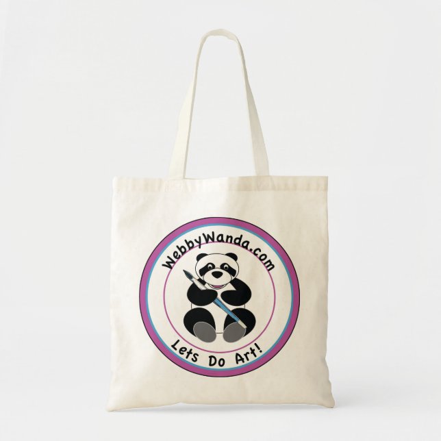 Sac fourre-tout à logo de webbywanda.com de panda (Devant)