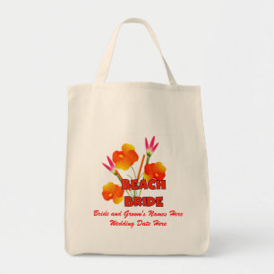 Sac fourre-tout à mariage de jeune mariée de plage
