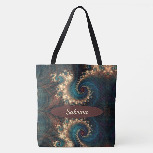 Sac fourre-tout à monogramme fractal chic (Devant)