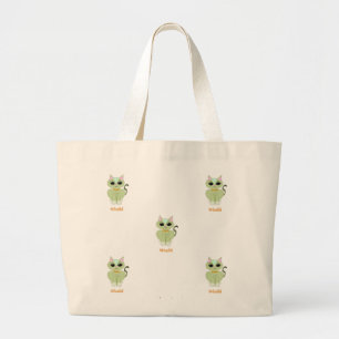 Sac fourre-tout à motif de chat de richesse