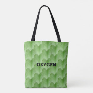 Sac fourre-tout à motif de feuille en forme de cœu