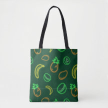 Sac fourre-tout à motif de fruits néon - Esthétiqu