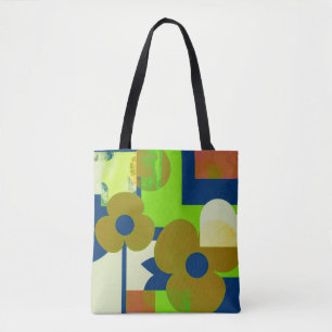 Sac fourre-tout à motif floral coloré – Fl vibrant