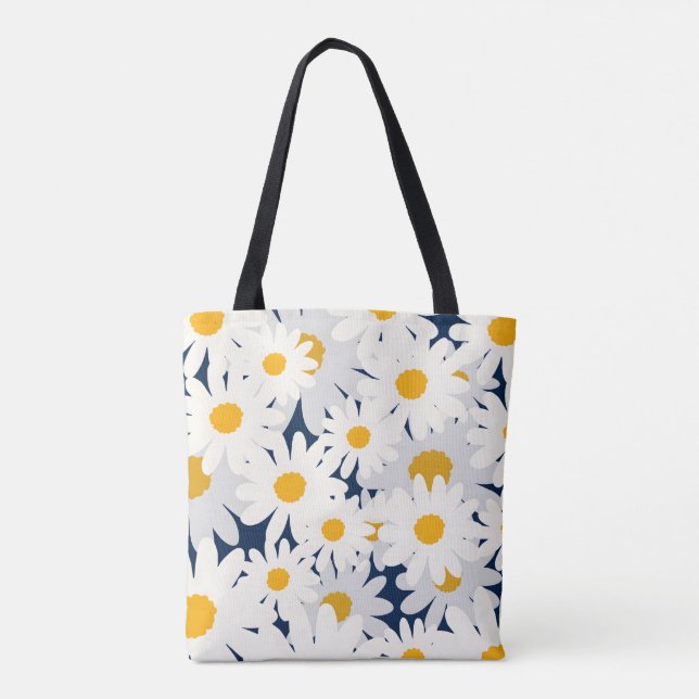 Sac fourre-tout à motif floral de marguerite jaune (Dos)