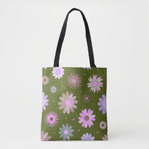 Sac fourre-tout à motif floral moderne