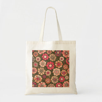 Sac fourre-tout à motif floral rétro des années 70