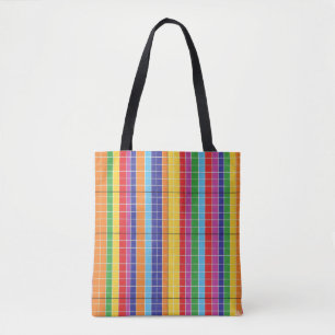Sac fourre-tout à motif géométrique coloré – Pluie