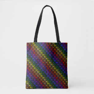 Sac fourre-tout à motif Ho Ho Ho arc-en-ciel