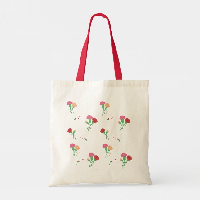 Sac fourre-tout à motifs floraux de la carnation (Dos)