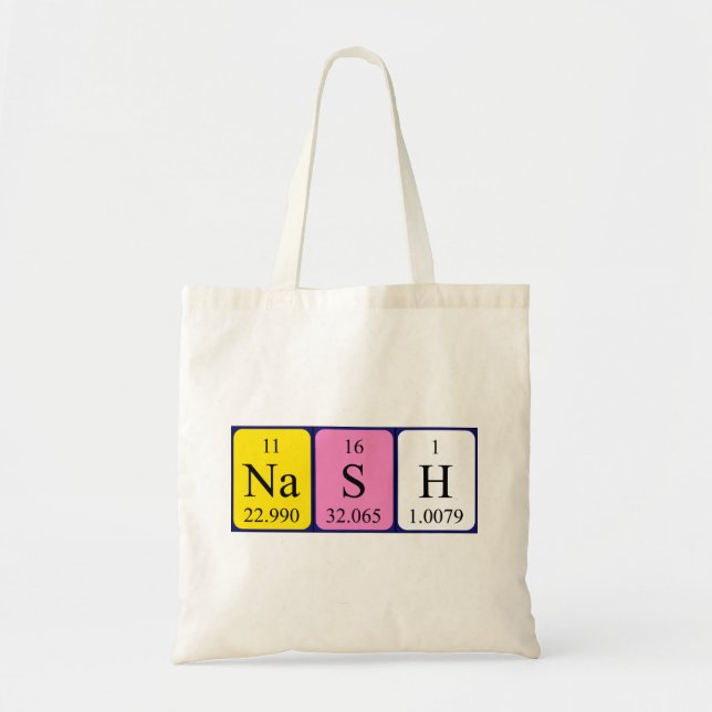 Sac fourre-tout à nom de table périodique de Nash (Devant)