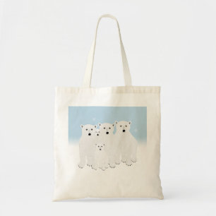 Sac fourre-tout à ours blancs