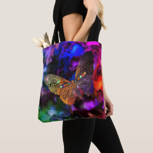 Sac fourre-tout à papillon Abstrait coloré