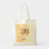 Sac fourre-tout à papillon de Monarque jaune