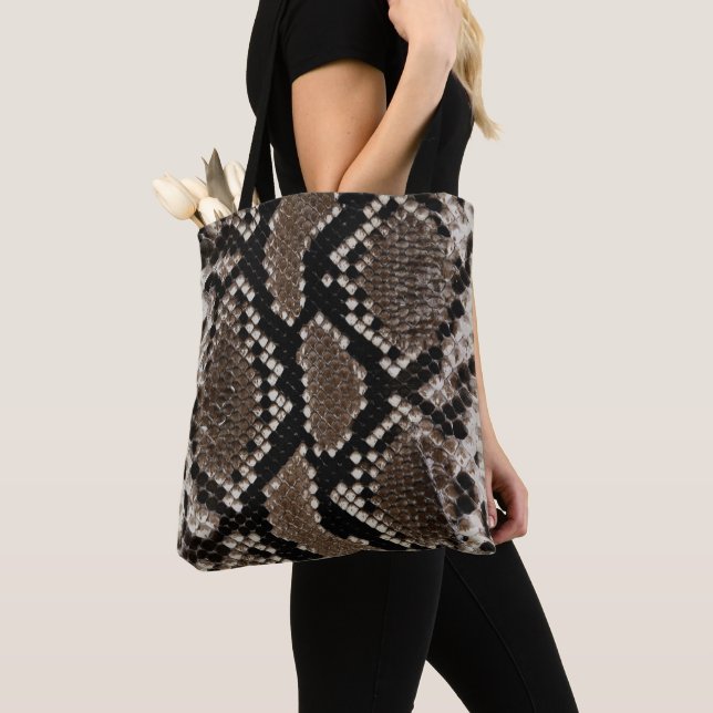 Sac fourre-tout à peau de serpent de python (De près)