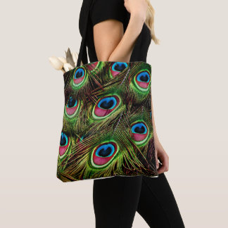 Sac fourre-tout à plumes de paon