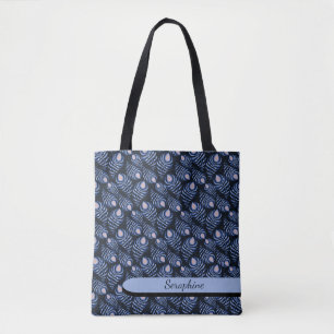 Sac fourre-tout à plumes de paon bohème
