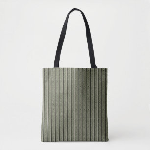 Sac fourre-tout à rayures florales vert olive