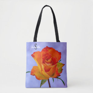Sac fourre-tout à rose orange et jaune unique