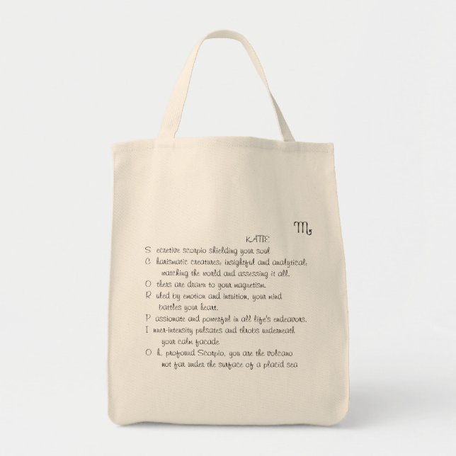 Sac fourre-tout à SCORPION de KATIE (Devant)