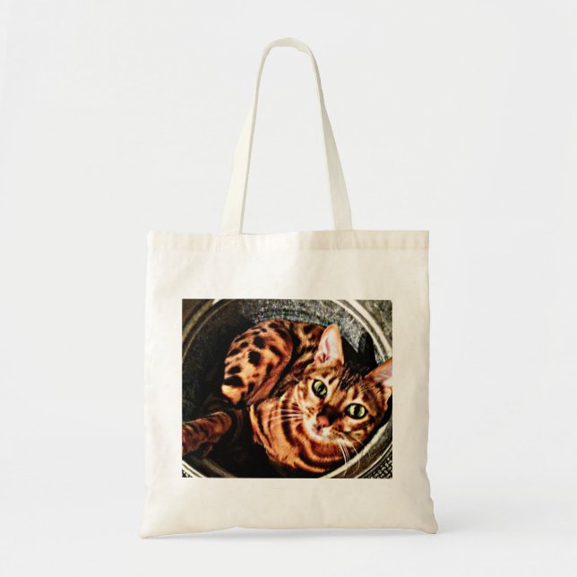 Sac fourre-tout à seau de chat du Bengale (Devant)