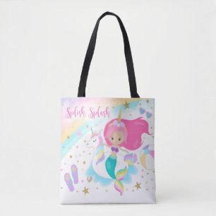 Sac fourre-tout à sirène et à licorne