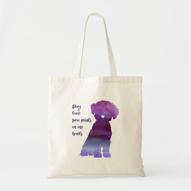 Sac fourre-tout à style de Bichon Frise d'amoureux (Devant)