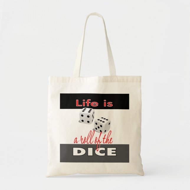 Sac fourre-tout à thème de jeu, la vie est un roul (Devant)