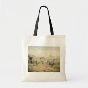 Sac fourre-tout à toile de chevaux sauvages