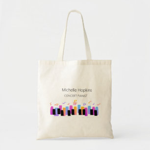 Sac fourre-tout à touches de piano personnalisées 