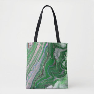 Sac fourre-tout Abstrait demi-ceinture vert Fluffy