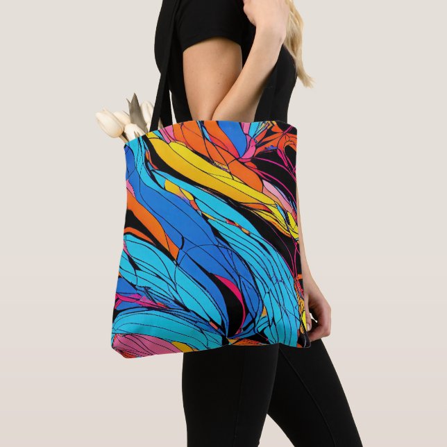 Sac fourre-tout Abstrait d'impression  (De près)