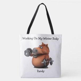 Sac fourre-tout Adorables 3D Chubby Cheval Poids L