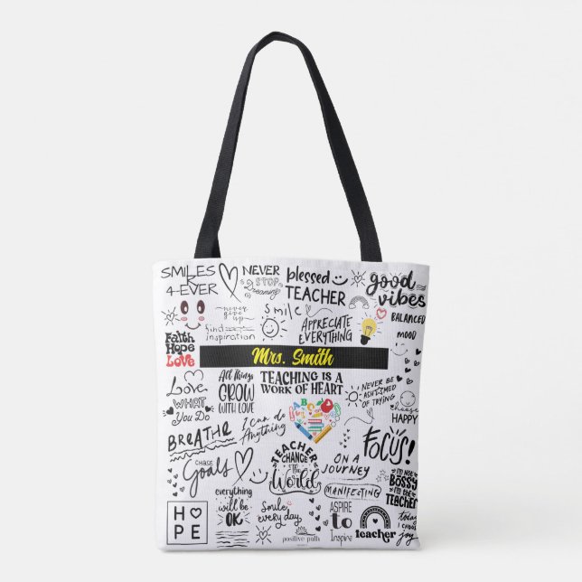 SAC FOURRE-TOUT AFFIRMATIONS ENSEIGNANTS - Personn (Dos)