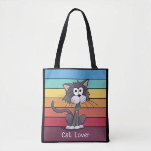 Sac fourre-tout Amoureux des chats festif